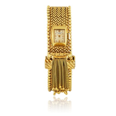 View full screen - View 1 of Lot 106. PATEK PHILIPPE | REF 3140 YELLOW GOLD CONCEALED BRACELET WATCH CIRCA 1960.