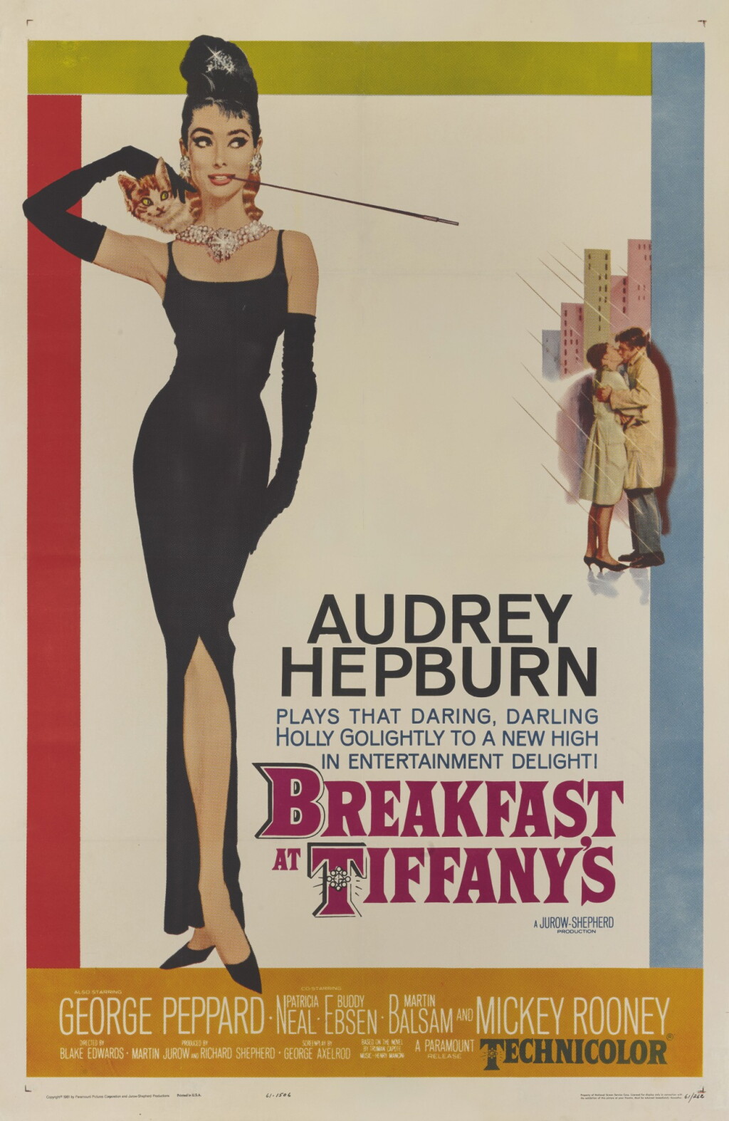 View full screen - View 1 of Lot 120. BREAKFAST AT TIFFANY'S (1961) POSTER, US.