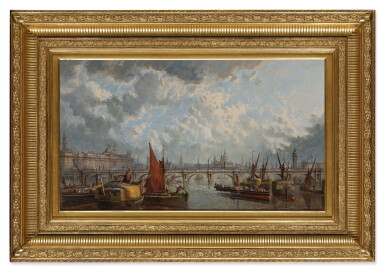 View full screen - View 1 of Lot 421. A View of London from the Thames.