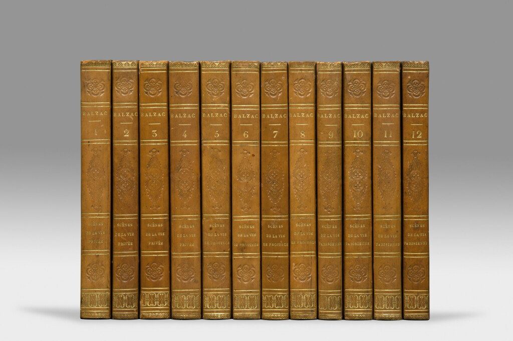 View full screen - View 1 of Lot 3. BALZAC. Etudes de moeurs au XIXe siècle. 1834-1837. 12 vol. en belle reliure contemporaine signée..