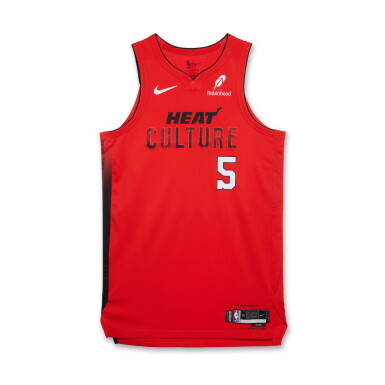 View full screen - View 1 of Lot 147. Nikola Jovic Miami Heat 2024-2025 Game Worn City Edition Jersey .