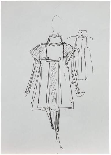 View full screen - View 1 of Lot 26. Three studies for fashion.