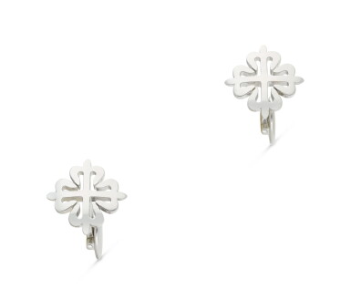 View full screen - View 1 of Lot 8188. Calatrava Cross | A pair of white gold cufflinks, Circa 2015 | 百達翡麗 | Calatrava Cross | 一對白金袖扣,約2015年製.