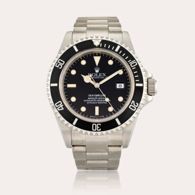 View full screen - View 1 of Lot 489. Reference 16600 Sea-Dweller | A stainless steel automatic wristwatch with date and bracelet, Circa 1996.