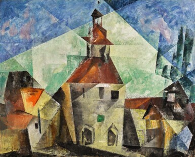 View full screen - View 1 of Lot 27. LYONEL FEININGER | ZOTTELSTEDT II (TOWN HALL II).