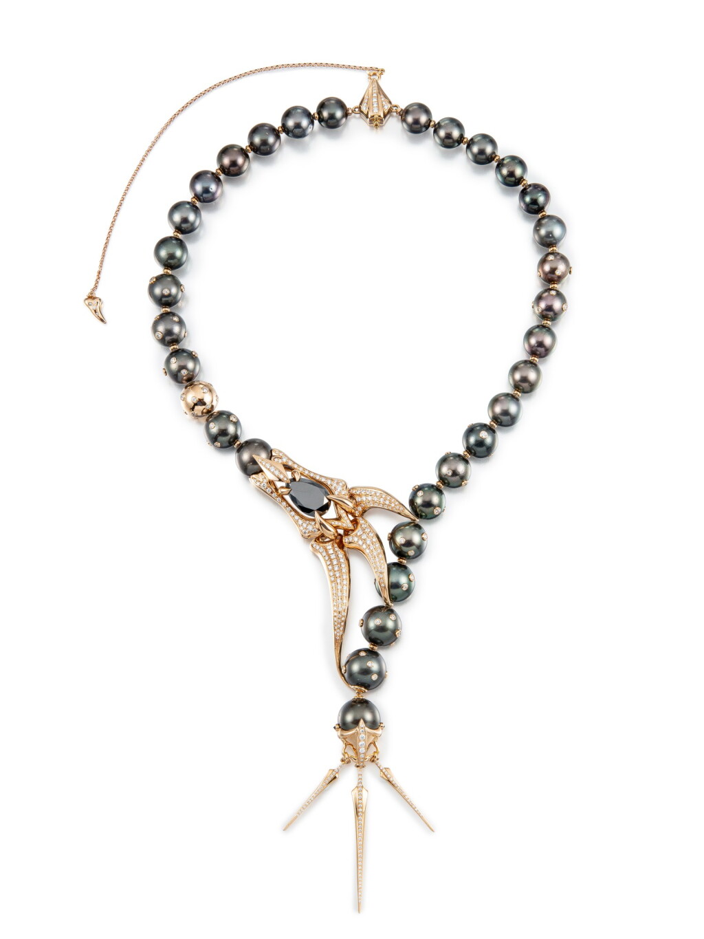 View full screen - View 1 of Lot 8006. Diamond and Cultured Pearl Necklace | 鑽石 配 養殖珍珠 項鏈.