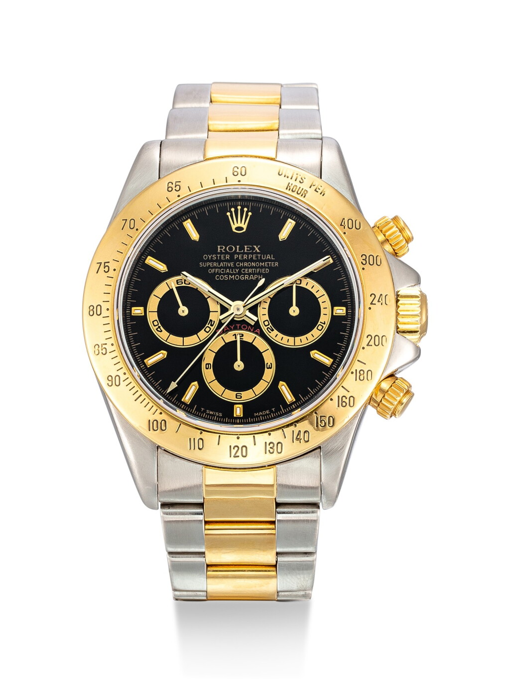 View full screen - View 1 of Lot 102. ROLEX | COSMOGRAPH DAYTONA, REFERENCE 16523, A STAINLESS STEEL AND YELLOW GOLD CHRONOGRAPH WRISTWATCH WITH BRACELET, CIRCA 1996.