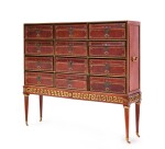 A LOUIS XVI MAHOGANY AND GILT-BRONZE CARTONNIER BY PIERRE GARNIER, CIRCA 1775 | CARTONNIER EN ACAJOU ET BRONZE DORÉ D'ÉPOQUE LOUIS XVI, VERS 1775, PAR PIERRE GARNIER