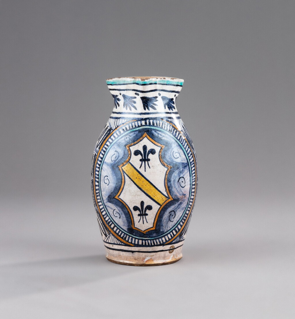 View full screen - View 1 of Lot 306. An Italian armorial jug | Cruche armoriée .