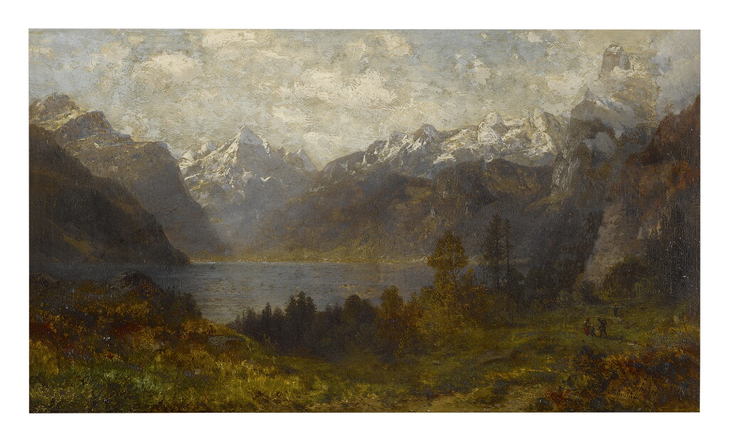 View full screen - View 1 of Lot 277. JOSEF SCHOYERER | VIEW OF LAKE LUCERNE, SWITZERLAND.