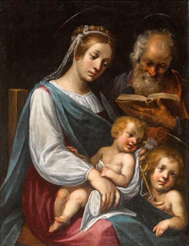 View full screen - View 1 of Lot 148. The Holy Family with the infant Saint John the Baptist.