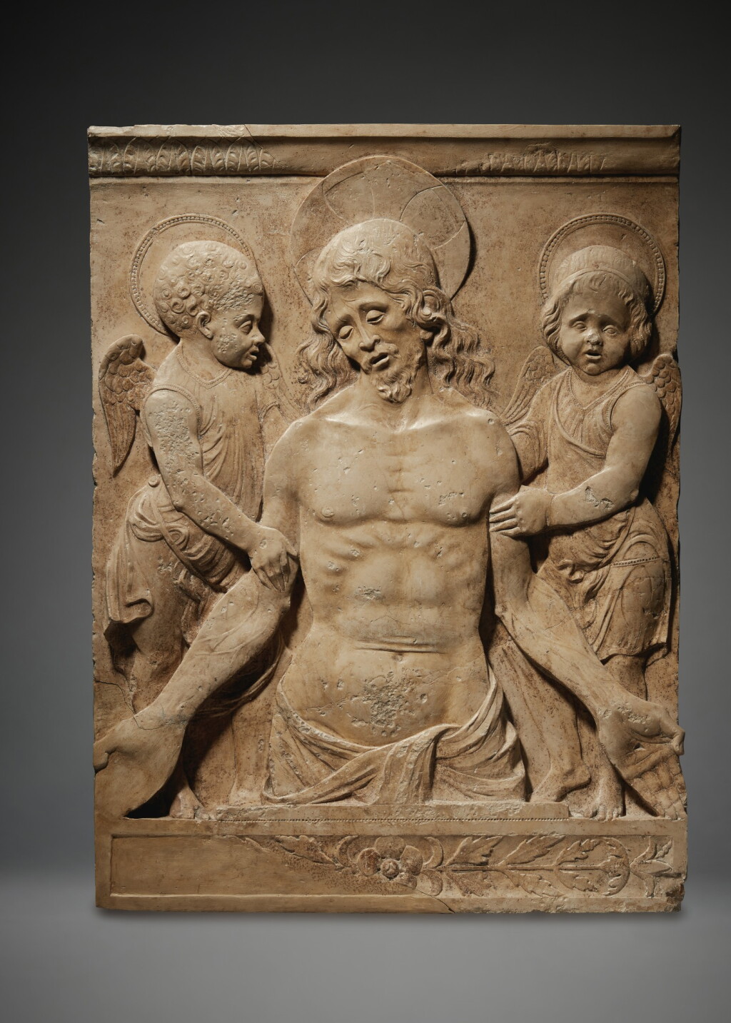 View full screen - View 1 of Lot 508. Man of Sorrows with Mourning Angels.
