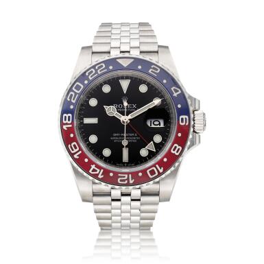 View full screen - View 1 of Lot 228. Reference 126710 GMT-Master II 'Pepsi' | A stainless steel automatic dual time wristwatch with date and bracelet, Circa 2019.