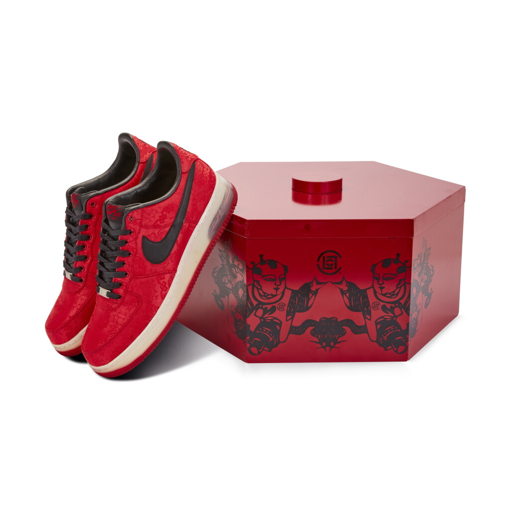 View full screen - View 1 of Lot 8504. Nike Sample Air Force 1 Hyperstrike 1World CLOT, 2009 | Nike x CLOT 1World Air Force 1 Hyperstrike 限量版樣品鞋,2009年.