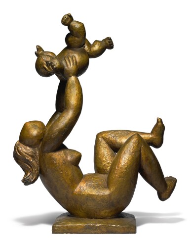 View full screen - View 1 of Lot 62. BALTASAR LOBO | MÈRE ET ENFANT, LA CIOTAT GRANDE TAILLE.