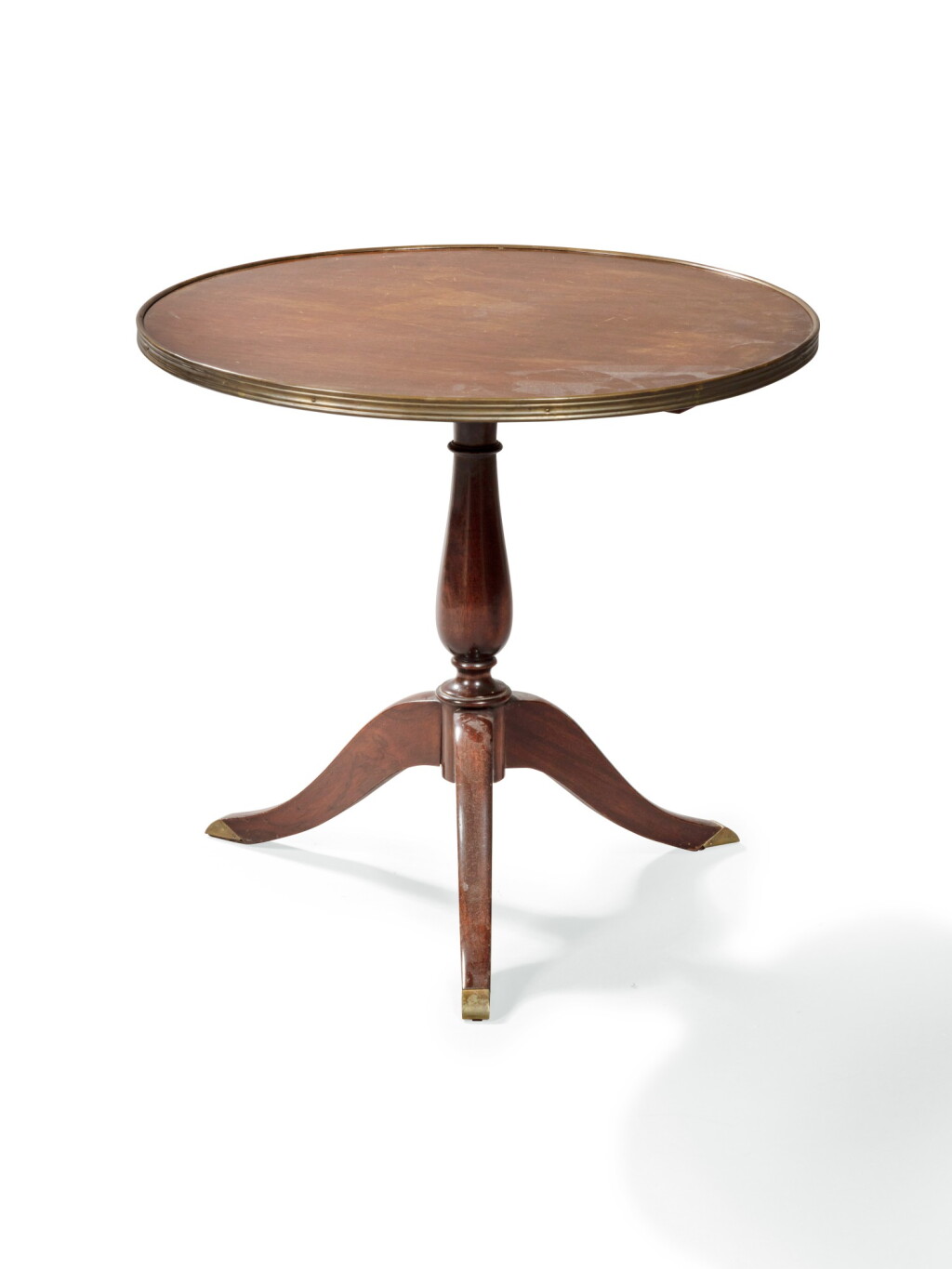 View full screen - View 1 of Lot 91. A mahogany gueridon, in Louis XVI style probably 19th century | Guéridon en acajou de style Louis XVI, probablement XIXeme siècle.