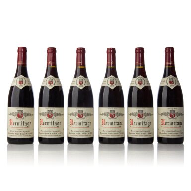 View full screen - View 1 of Lot 77. Hermitage Rouge 1995 Jean-Louis Chave (12 BT).