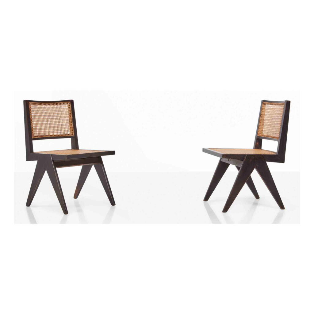View full screen - View 1 of Lot 88. Pair of Side Chairs, Model No. PJ-SI-25-D.
