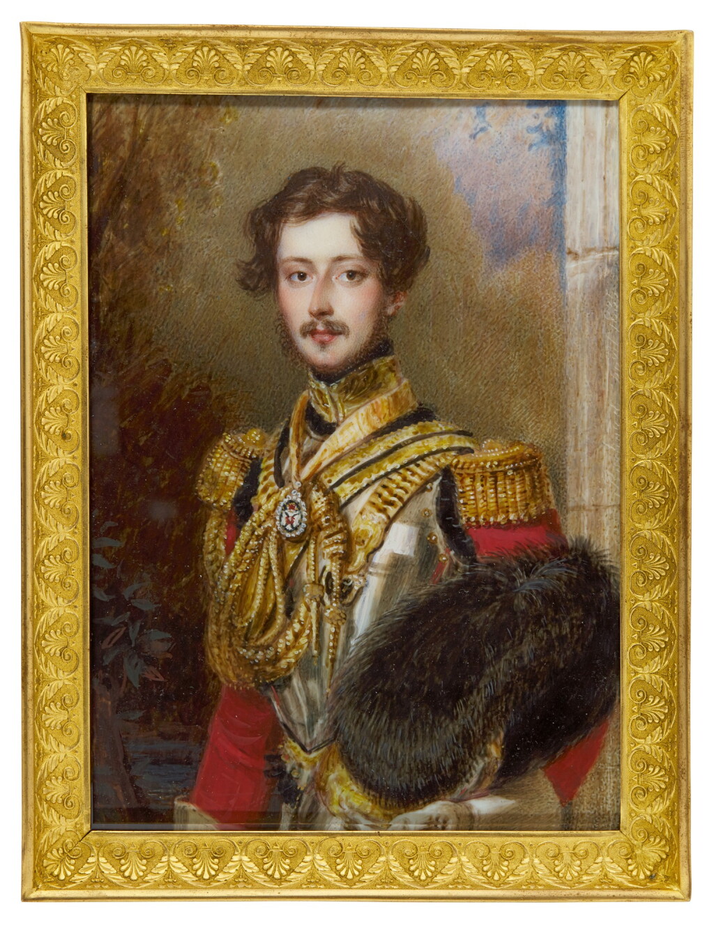 View full screen - View 1 of Lot 189. SIMON JACQUES ROCHARD | Portrait of Sir John Cathcart, 5th Bt (1810-1878).