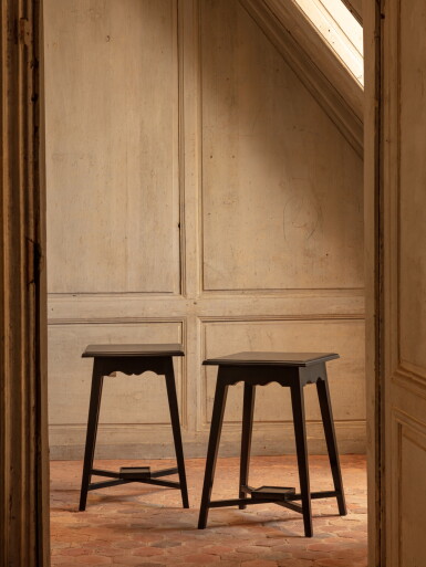 View full screen - View 1 of Lot 96. A pair of ebony occasional tables, circa 2000 | Paire de tables d’appoint en ébène, vers 2000.