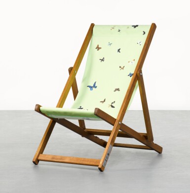 View full screen - View 1 of Lot 343. Deck Chair (Green).