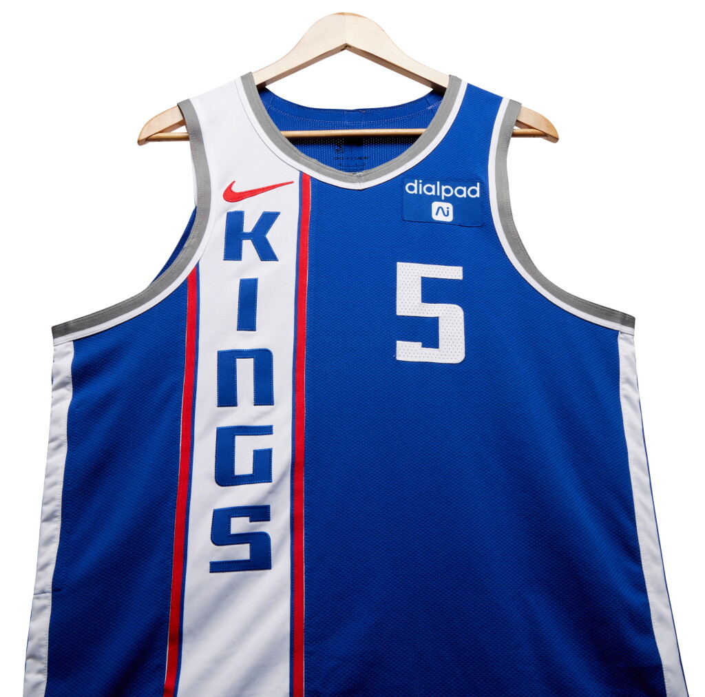 View full screen - View 1 of Lot 182. De’Aaron Fox Sacramento Kings 2023-2024 Game Worn City Edition Jersey | Matched to 3 Games | 41 Points .