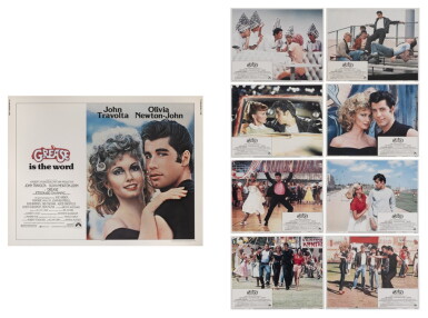 View full screen - View 1 of Lot 147. Grease (1978), poster and set of 8 lobby cards, US.