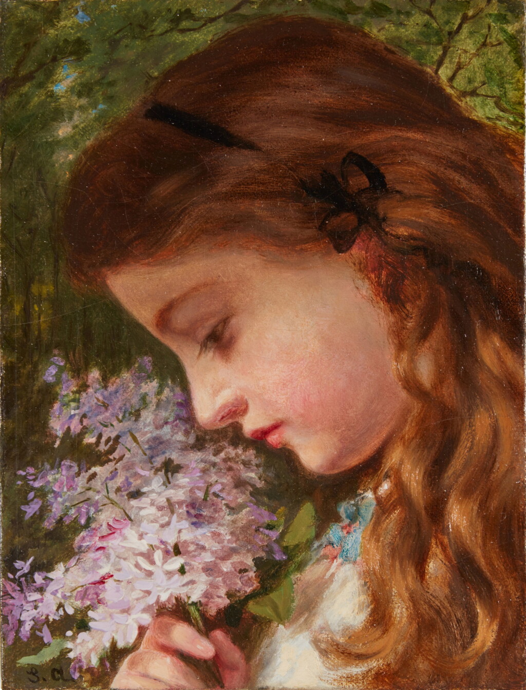View full screen - View 1 of Lot 614. Girl with Lilac.