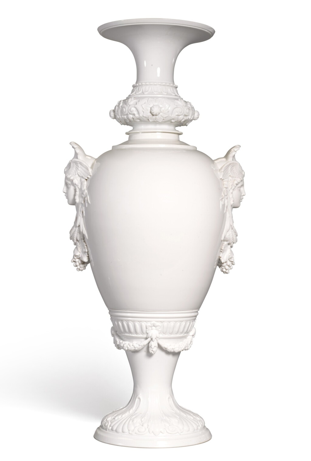 View full screen - View 1 of Lot 126. A monumental porcelain vase, August Spiess, Imperial Porcelain Factory, St Petersburg, period of Alexander ll.