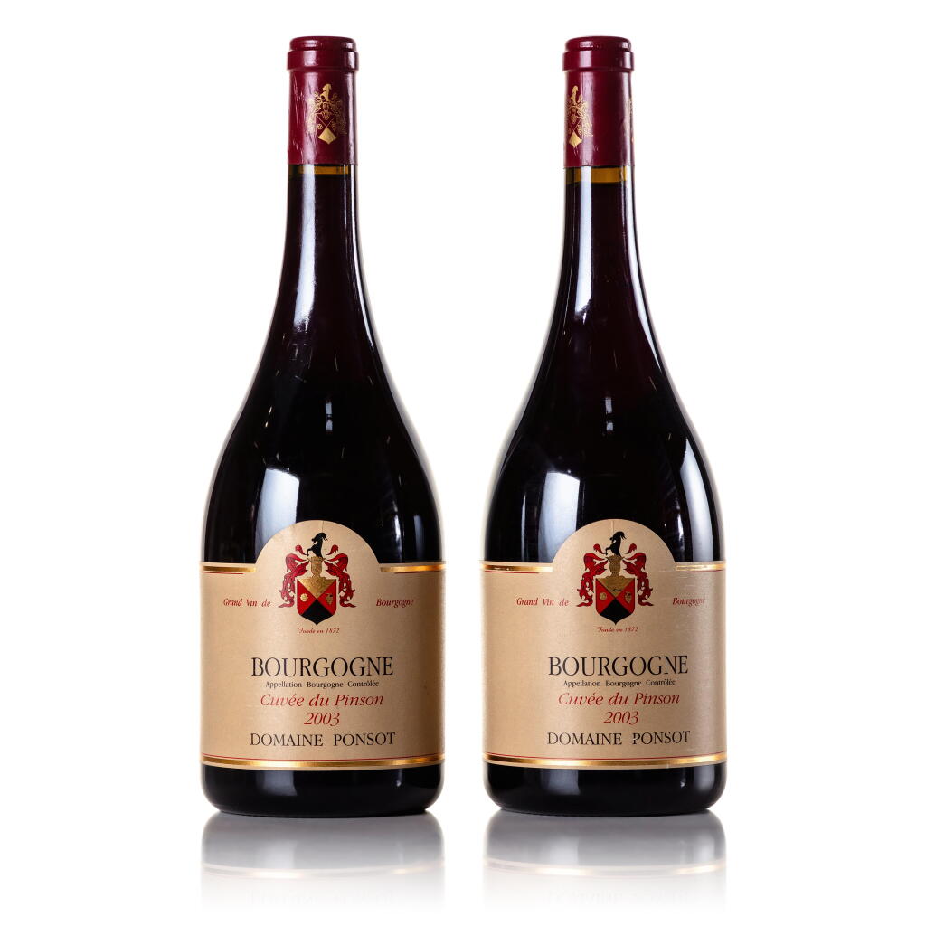 View full screen - View 1 of Lot 339. Bourgogne, Cuvée du Pinson 2003 Domaine Ponsot (2 MAG).