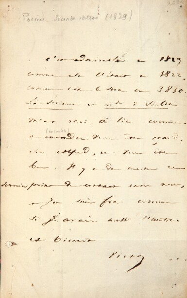 View full screen - View 1 of Lot 205. VIGNY. Poèmes. Seconde édition. 1829. Demi-veau de l'époque. Édition en partie originale + l.a.s. de Hugo à Vigny.