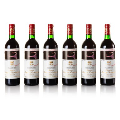 View full screen - View 1 of Lot 52. Château Mouton Rothschild 1990 (6 BT).