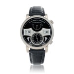 Lange Zeitwerk Striking Time White gold wristwatch with digital display, striking time and power reserve indication Circa 2010 | 朗格 | 145.029F型號「Lange Zeitwerk Striking Time」白金腕錶備報時功能、數字時間及動力儲存顯示,年份約2010