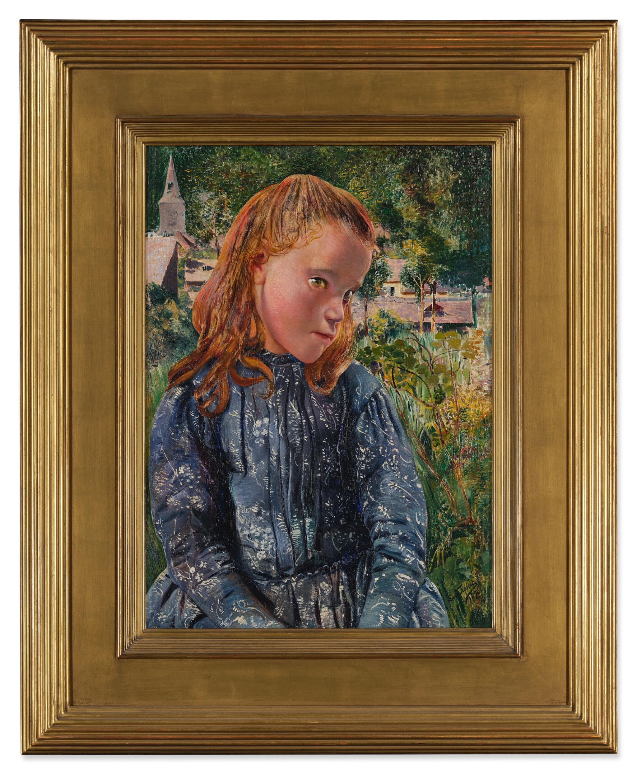 portrait of a young lady in a blue dress Proantic: Portrait Of A Young Girl In A Blue Dress, 17th Century Follo
