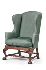 The DeBlois-Wesson Family Very Rare Queen Anne Shell-Carved Walnut Compass-Seat Easy Chair, Boston, Massachusetts, Circa 1755