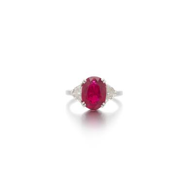 View full screen - View 1 of Lot 248. Cusi, Ruby and diamond ring (Anello con rubino e diamanti, Cusi) .