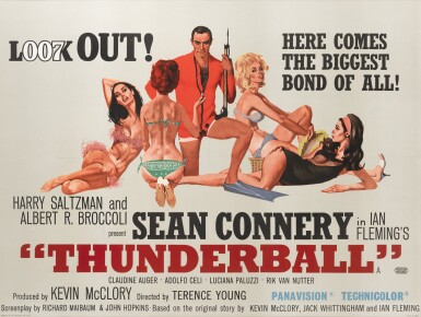 View full screen - View 1 of Lot 26. Thunderball (1965), poster, British.