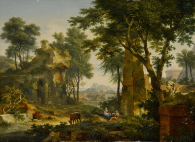 View full screen - View 1 of Lot 38. The Holy Family at rest in Egypt.