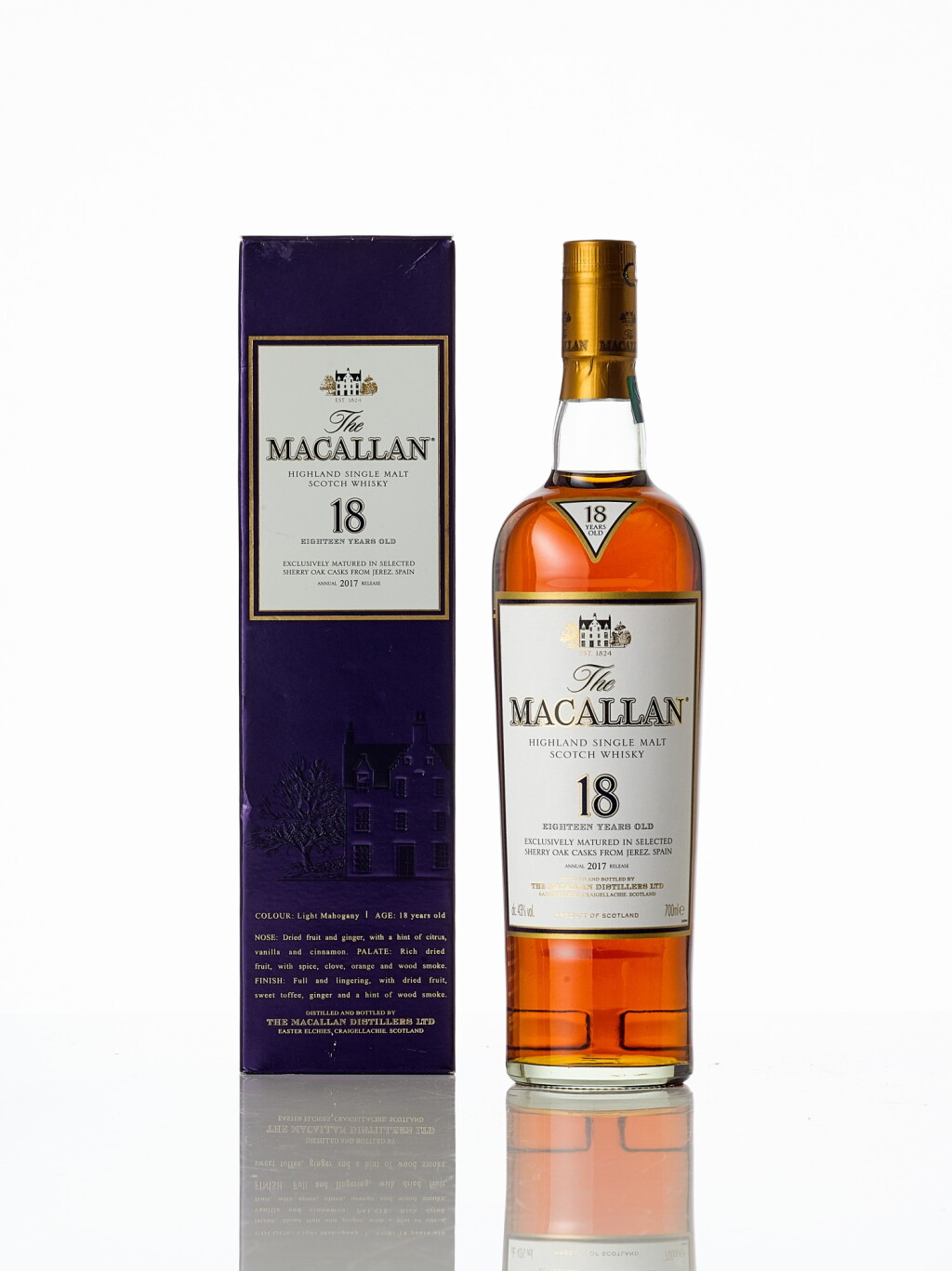View full screen - View 1 of Lot 5004. The Macallan 18 Year Old 2017 Release 43.0 abv NV (1 BT70).