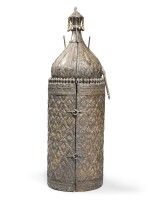 An Iraqi Silver-Mounted Wood Torah Case, 1917