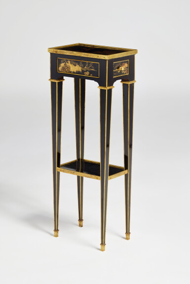 View full screen - View 1 of Lot 344. A Louis XVI Gilt-Bronze Mounted Japanese Lacquer and Ebonised Occasional Table by Jean-Baptiste Tuart II, Circa 1775.