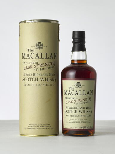 View full screen - View 1 of Lot 2037. The Macallan Unfiltered Cask Strength NV (1 HFLT).