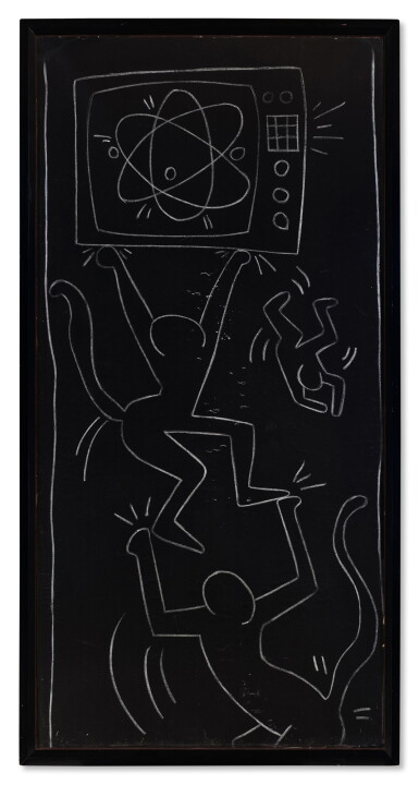 View full screen - View 1 of Lot 321. Untitled (Monkeys and TV).