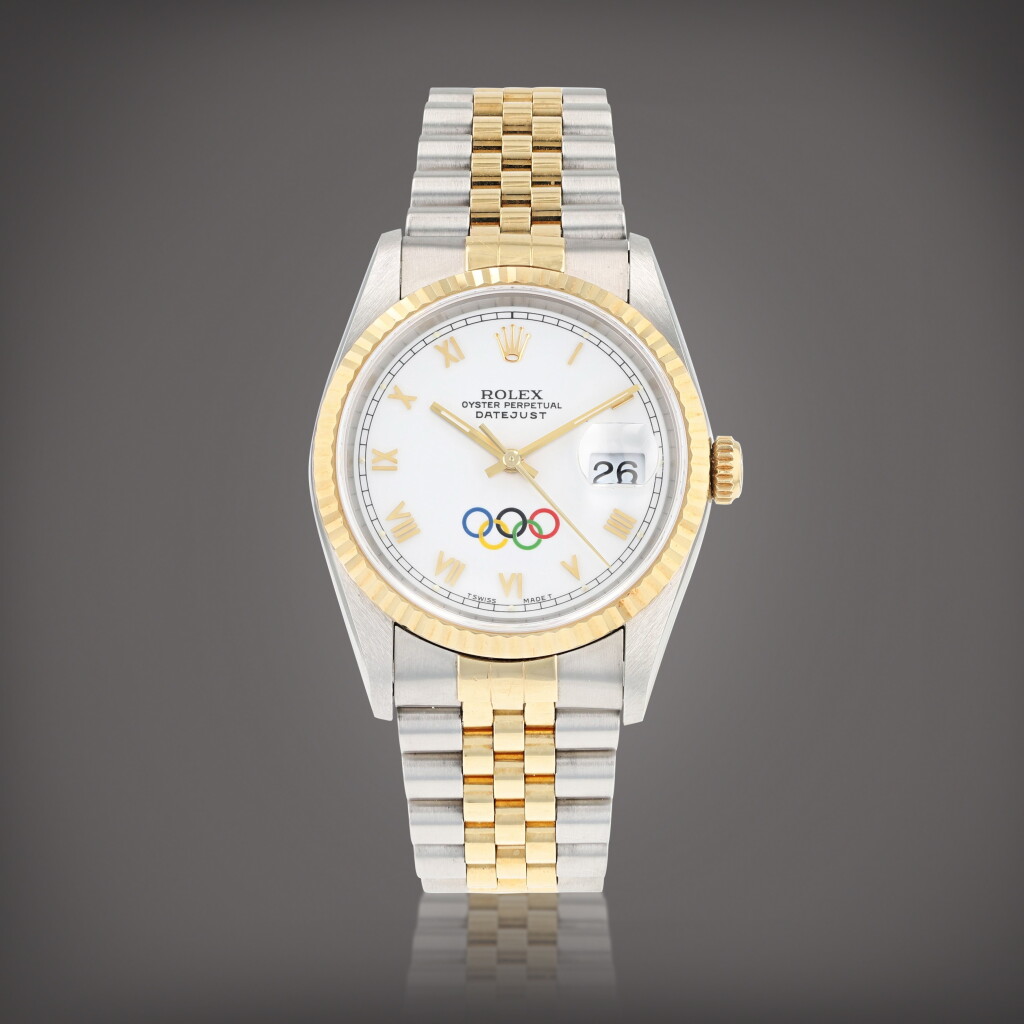 View full screen - View 1 of Lot 142. Datejust, reference 16233 Montre bracelet en acier et or jaune avec date | Stainless steel and yellow gold wristwatch with date and bracelet Vers 1996 | Circa 1996.