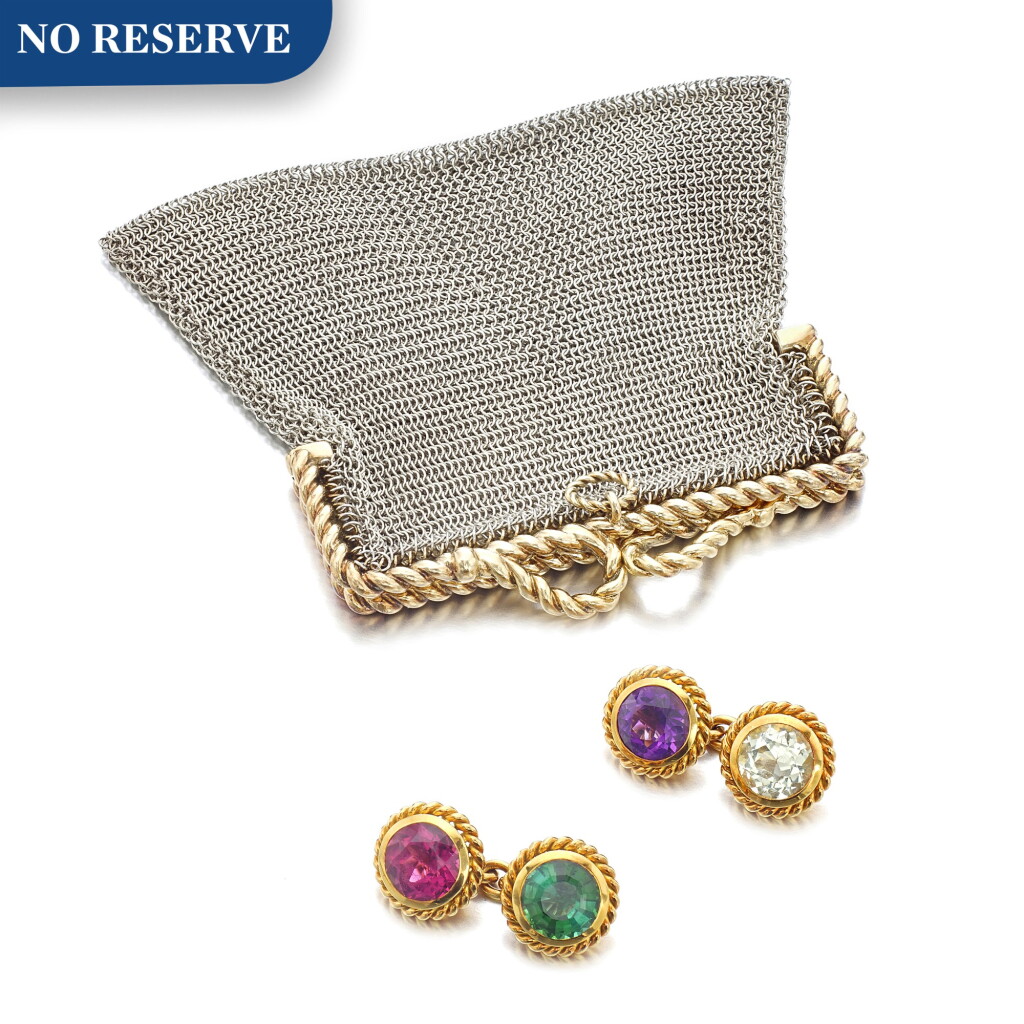 View full screen - View 1 of Lot 1054. A bag, Hermès, and a pair of cufflinks.
