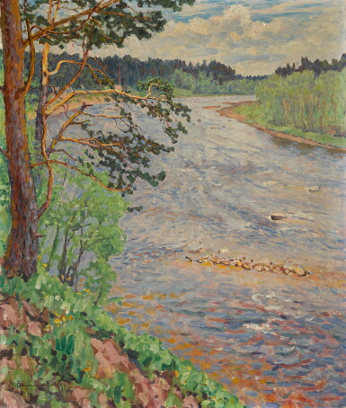 View full screen - View 1 of Lot 41. NIKOLAI PETROVICH BOGDANOV-BELSKY | River Bank .