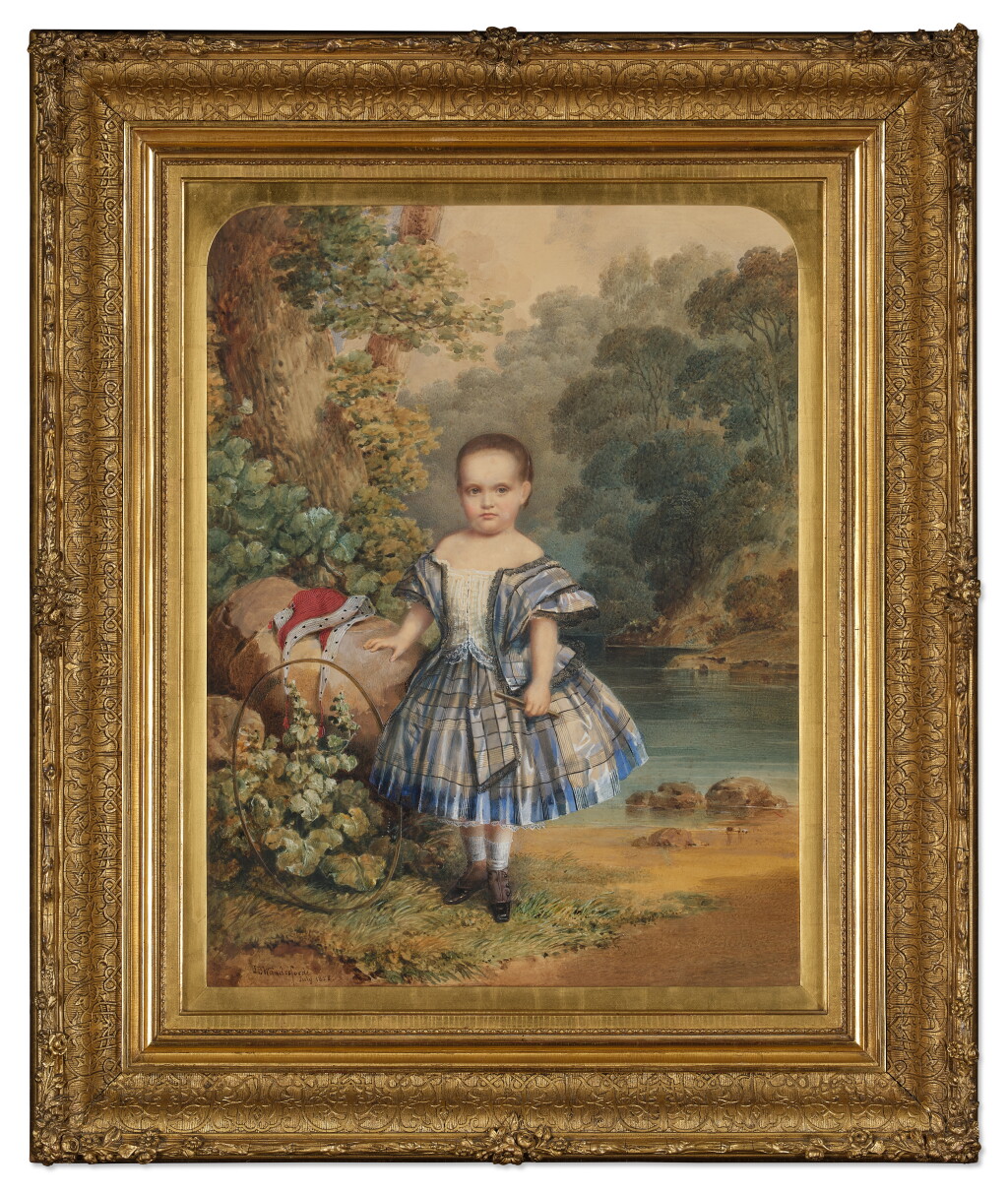 View full screen - View 1 of Lot 1082. Little Girl with a Hoop.