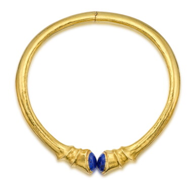 View full screen - View 1 of Lot 269. Gold and Lapis Lazuli Necklace.