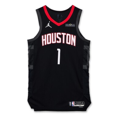 View full screen - View 1 of Lot 189. Amen Thompson Houston Rockets 2024-2025 Game Worn Statement Edition Jersey | Double-Double.