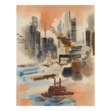 View full screen - View 1 of Lot 9. GEORGE GROSZ | SKYLINE.